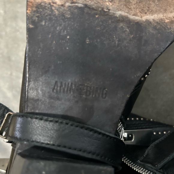 Anine Bing Bianca bootie boot black leather 9 authentic - Picture 3 of 10